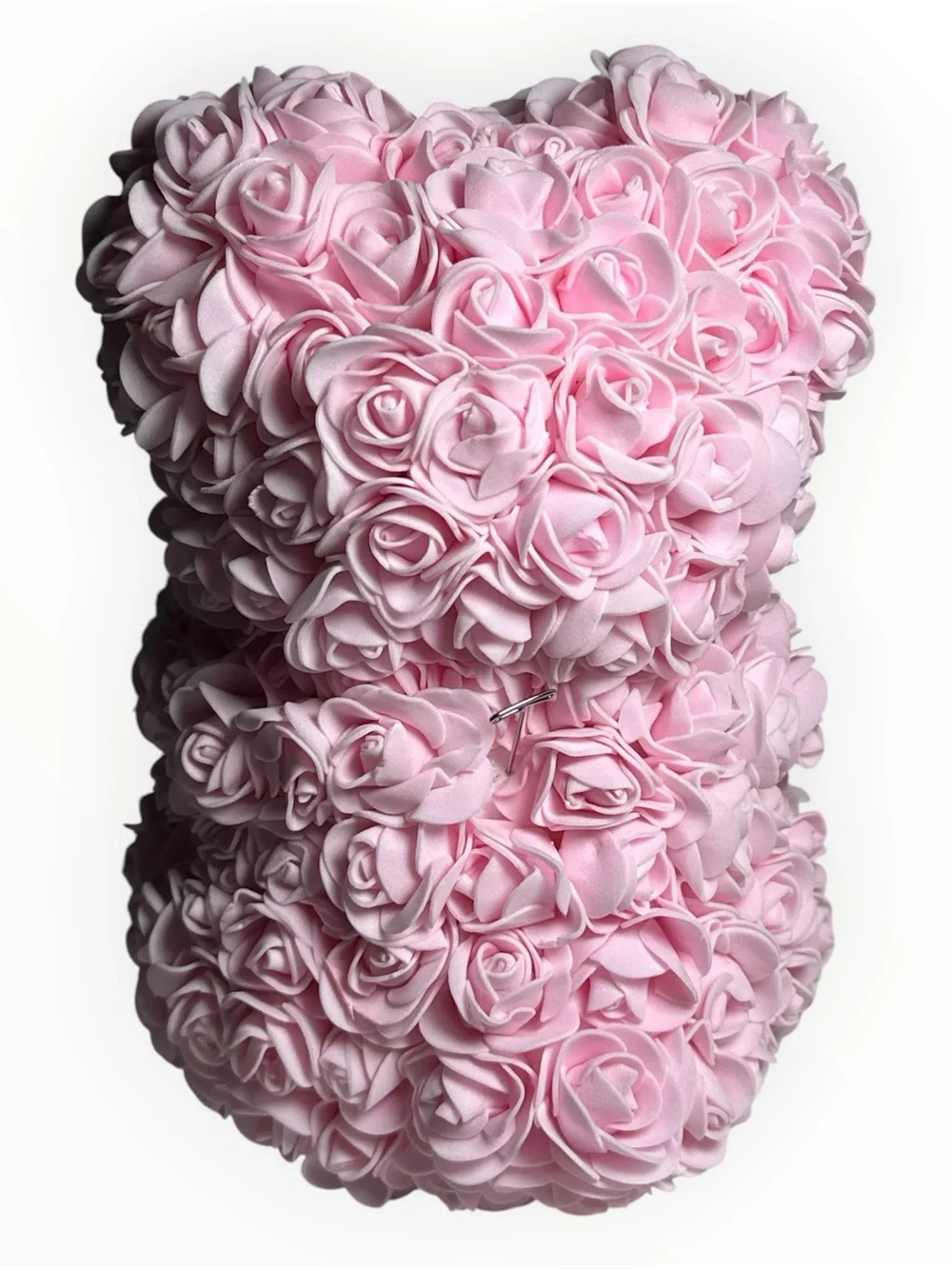 9” Pink Foam Rose Teddy Bear White Bow Valentine’s Day Room Decor
